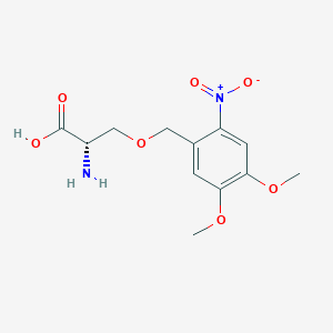 molecular formula C12H16N2O7 B2552482 4,5-二甲氧基-2-硝基苄基-L-丝氨酸 CAS No. 780009-55-4