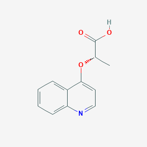 molecular formula C12H11NO3 B2552484 (S)-2-(quinolin-4-yloxy)propanoic acid CAS No. 2068138-06-5