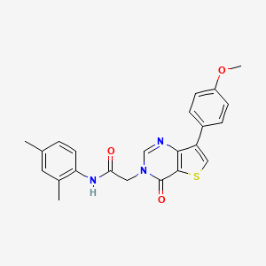 molecular formula C23H21N3O3S B2552488 N-(2,4-dimethylphenyl)-2-[7-(4-methoxyphenyl)-4-oxothieno[3,2-d]pyrimidin-3(4H)-yl]acetamide CAS No. 1207032-87-8