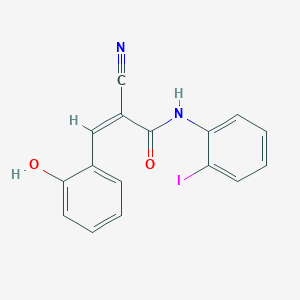 2-cyano-3-(2-hydroxyphenyl)-N-(2-iodophenyl)acrylamide