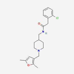 2-(2-chlorophenyl)-N-((1-((2,5-dimethylfuran-3-yl)methyl)piperidin-4-yl)methyl)acetamide