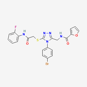 N-((4-(4-bromophenyl)-5-((2-((2-fluorophenyl)amino)-2-oxoethyl)thio)-4H-1,2,4-triazol-3-yl)methyl)furan-2-carboxamide