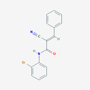 molecular formula C16H11BrN2O B255251 N-(2-bromophenyl)-2-cyano-3-phenylacrylamide 