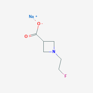 molecular formula C6H9FNNaO2 B2552510 Sodium;1-(2-fluoroethyl)azetidine-3-carboxylate CAS No. 2226305-37-7