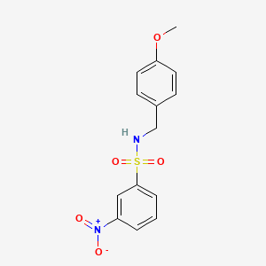 molecular formula C14H14N2O5S B2552515 N-(4-methoxybenzyl)-3-nitrobenzenesulfonamide CAS No. 350993-26-9