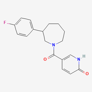 molecular formula C18H19FN2O2 B2552521 5-(3-(4-氟苯基)氮杂环戊烷-1-羰基)吡啶-2(1H)-酮 CAS No. 1705420-68-3