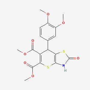dimethyl 7-(3,4-dimethoxyphenyl)-2-oxo-3,7-dihydro-2H-thiopyrano[2,3-d]thiazole-5,6-dicarboxylate