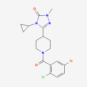 3-(1-(5-bromo-2-chlorobenzoyl)piperidin-4-yl)-4-cyclopropyl-1-methyl-1H-1,2,4-triazol-5(4H)-one