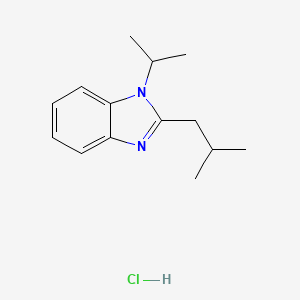 molecular formula C14H21ClN2 B2552526 2-isobutyl-1-isopropyl-1H-benzo[d]imidazole hydrochloride CAS No. 1217086-23-1