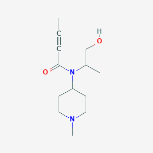 molecular formula C13H22N2O2 B2552528 N-(1-Hydroxypropan-2-yl)-N-(1-methylpiperidin-4-yl)but-2-ynamide CAS No. 2411317-63-8