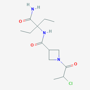 N-(3-Carbamoylpentan-3-yl)-1-(2-chloropropanoyl)azetidine-3-carboxamide