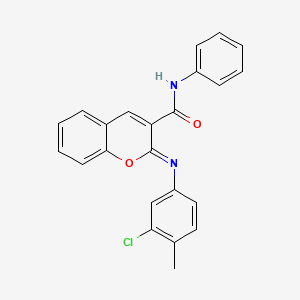 (2Z)-2-[(3-chloro-4-methylphenyl)imino]-N-phenyl-2H-chromene-3-carboxamide