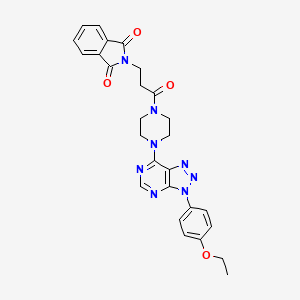 2-(3-(4-(3-(4-ethoxyphenyl)-3H-[1,2,3]triazolo[4,5-d]pyrimidin-7-yl)piperazin-1-yl)-3-oxopropyl)isoindoline-1,3-dione