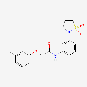 N-(5-(1,1-dioxidoisothiazolidin-2-yl)-2-methylphenyl)-2-(m-tolyloxy)acetamide