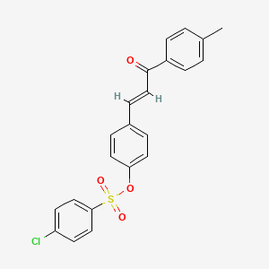 4-Chloro-benzenesulfonic acid 4-(3-oxo-3-P-tolyl-propenyl)-phenyl ester