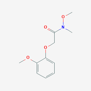 molecular formula C11H15NO4 B2552558 N-methoxy-2-(2-methoxyphenoxy)-N-methylacetamide CAS No. 1211763-31-3