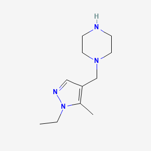 1-[(1-ethyl-5-methyl-1H-pyrazol-4-yl)methyl]piperazine