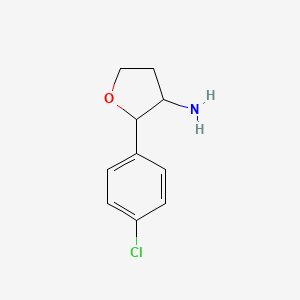 2-(4-Chlorophenyl)oxolan-3-amine