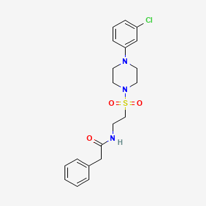 N-(2-((4-(3-chlorophenyl)piperazin-1-yl)sulfonyl)ethyl)-2-phenylacetamide