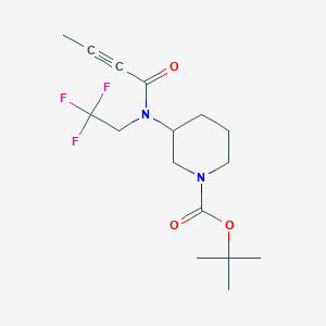 Tert-butyl 3-[but-2-ynoyl(2,2,2-trifluoroethyl)amino]piperidine-1-carboxylate