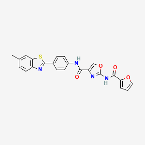 2-(furan-2-carboxamido)-N-(4-(6-methylbenzo[d]thiazol-2-yl)phenyl)oxazole-4-carboxamide