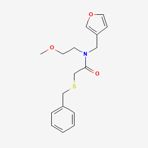2-(benzylthio)-N-(furan-3-ylmethyl)-N-(2-methoxyethyl)acetamide