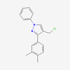 4-(chloromethyl)-3-(3,4-dimethylphenyl)-1-phenyl-1H-pyrazole