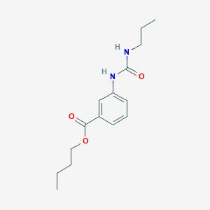 molecular formula C15H22N2O3 B255258 Butyl 3-{[(propylamino)carbonyl]amino}benzoate 