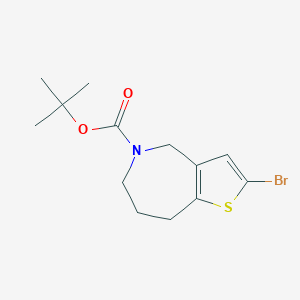 molecular formula C13H18BrNO2S B2552589 tert-Butyl 2-bromo-4H,5H,6H,7H,8H-thieno[3,2-c]azepine-5-carboxylate CAS No. 2243521-77-7