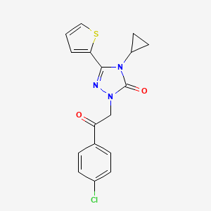 1-(2-(4-chlorophenyl)-2-oxoethyl)-4-cyclopropyl-3-(thiophen-2-yl)-1H-1,2,4-triazol-5(4H)-one