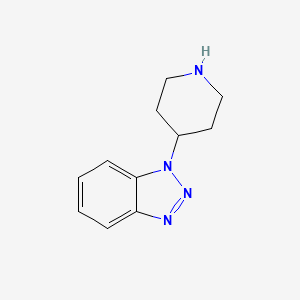 molecular formula C11H14N4 B2552597 1H-Benzotriazole, 1-(4-piperidinyl)- CAS No. 79098-80-9; 79098-96-7