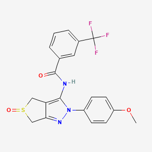 N-(2-(4-methoxyphenyl)-5-oxido-4,6-dihydro-2H-thieno[3,4-c]pyrazol-3-yl)-3-(trifluoromethyl)benzamide