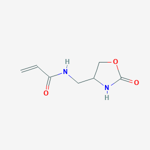 molecular formula C7H10N2O3 B2552605 N-[(2-Oxo-1,3-oxazolidin-4-yl)methyl]prop-2-enamide CAS No. 2324515-54-8