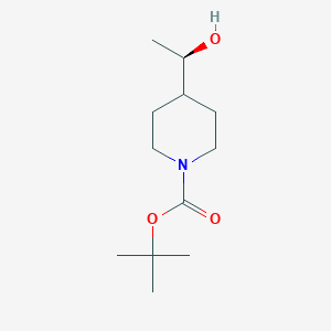 molecular formula C12H23NO3 B2552609 tert-butyl 4-[(1R)-1-hydroxyethyl]piperidine-1-carboxylate CAS No. 1206830-71-8