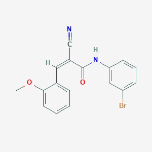 molecular formula C17H13BrN2O2 B255261 N-(3-bromophenyl)-2-cyano-3-(2-methoxyphenyl)acrylamide 