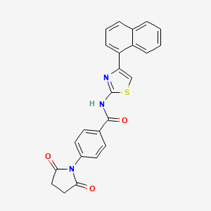 molecular formula C24H17N3O3S B2552610 4-(2,5-dioxopyrrolidin-1-yl)-N-(4-(naphthalen-1-yl)thiazol-2-yl)benzamide CAS No. 313405-89-9