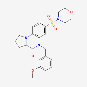 5-(3-methoxybenzyl)-7-(morpholinosulfonyl)-1,2,3,3a-tetrahydropyrrolo[1,2-a]quinoxalin-4(5H)-one