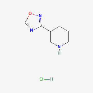 molecular formula C7H12ClN3O B2552614 3-(Piperidin-3-yl)-1,2,4-oxadiazole hydrochloride CAS No. 1609409-17-7