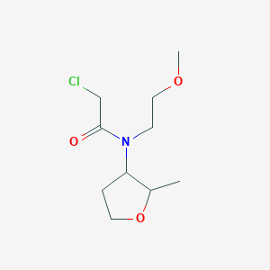 molecular formula C10H18ClNO3 B2552617 2-Chloro-N-(2-methoxyethyl)-N-(2-methyloxolan-3-yl)acetamide CAS No. 2411195-78-1