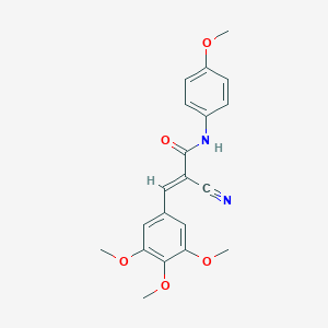 molecular formula C20H20N2O5 B255262 2-cyano-N-(4-methoxyphenyl)-3-(3,4,5-trimethoxyphenyl)acrylamide 