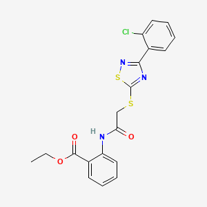 Ethyl 2-(2-((3-(2-chlorophenyl)-1,2,4-thiadiazol-5-yl)thio)acetamido)benzoate