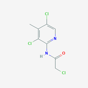 molecular formula C8H7Cl3N2O B2552622 2-chloro-N-(3,5-dichloro-4-methylpyridin-2-yl)acetamide CAS No. 726150-82-9