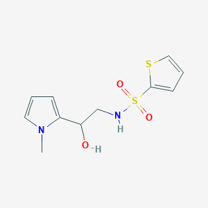 molecular formula C11H14N2O3S2 B2552627 N-(2-hydroxy-2-(1-methyl-1H-pyrrol-2-yl)ethyl)thiophene-2-sulfonamide CAS No. 1448028-03-2