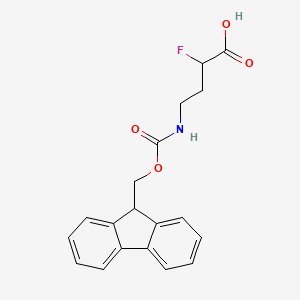 molecular formula C19H18FNO4 B2552632 4-(9H-Fluoren-9-ylmethoxycarbonylamino)-2-fluorobutanoic acid CAS No. 2260936-15-8