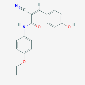 molecular formula C18H16N2O3 B255264 2-cyano-N-(4-ethoxyphenyl)-3-(4-hydroxyphenyl)acrylamide 