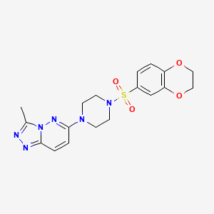 6-(4-((2,3-Dihydrobenzo[b][1,4]dioxin-6-yl)sulfonyl)piperazin-1-yl)-3-methyl-[1,2,4]triazolo[4,3-b]pyridazine