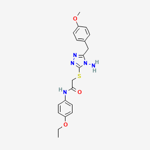 molecular formula C20H23N5O3S B2552642 2-({4-amino-5-[(4-methoxyphenyl)methyl]-4H-1,2,4-triazol-3-yl}sulfanyl)-N-(4-ethoxyphenyl)acetamide CAS No. 898622-49-6