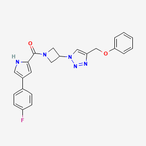 (4-(4-fluorophenyl)-1H-pyrrol-2-yl)(3-(4-(phenoxymethyl)-1H-1,2,3-triazol-1-yl)azetidin-1-yl)methanone