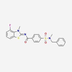 molecular formula C23H20FN3O3S2 B2552659 4-[benzyl(methyl)sulfamoyl]-N-(4-fluoro-3-methyl-1,3-benzothiazol-2-ylidene)benzamide CAS No. 851079-96-4