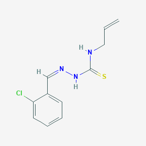 molecular formula C11H12ClN3S B255266 1-[(Z)-(2-chlorophenyl)methylideneamino]-3-prop-2-enylthiourea 